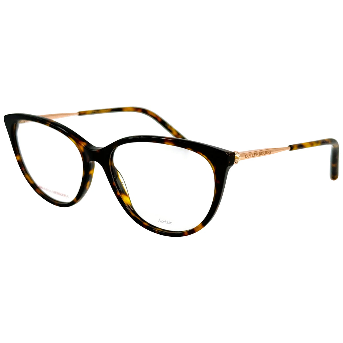 Carolina Herrera HER-0196 2IK Gold Rectangle Eyeglasses 55mm Eyeglasses