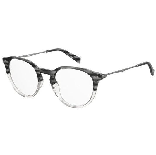 Levis LV-5022-02W8 eyeglasses in grey horn frame with clear lenses