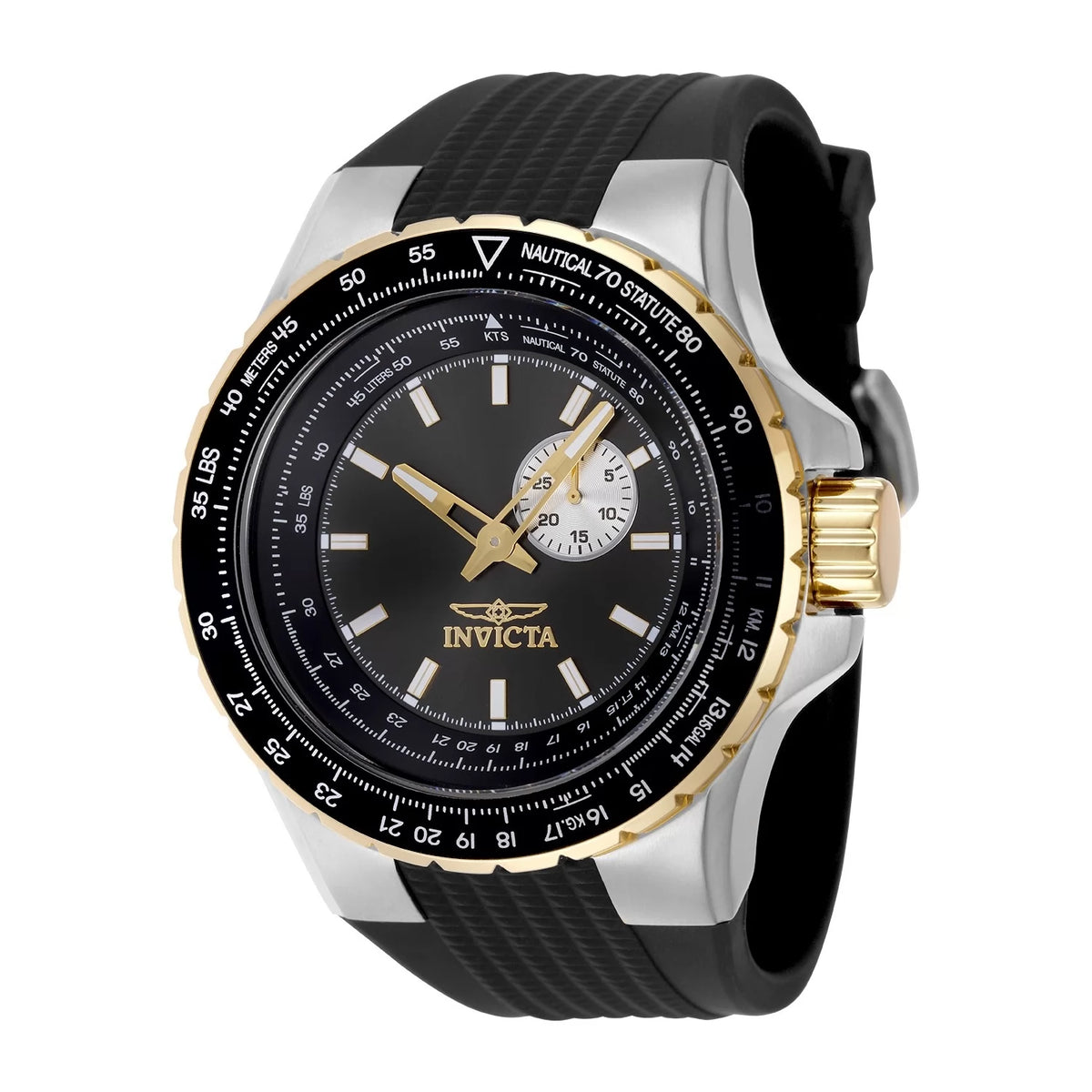 Invicta 49718 Quartz Watch Gunmetal Dial Silicone 50mm Men