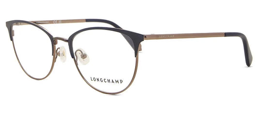 Longchamp LO2120-424 eyeglasses in matte blue frame with clear lenses