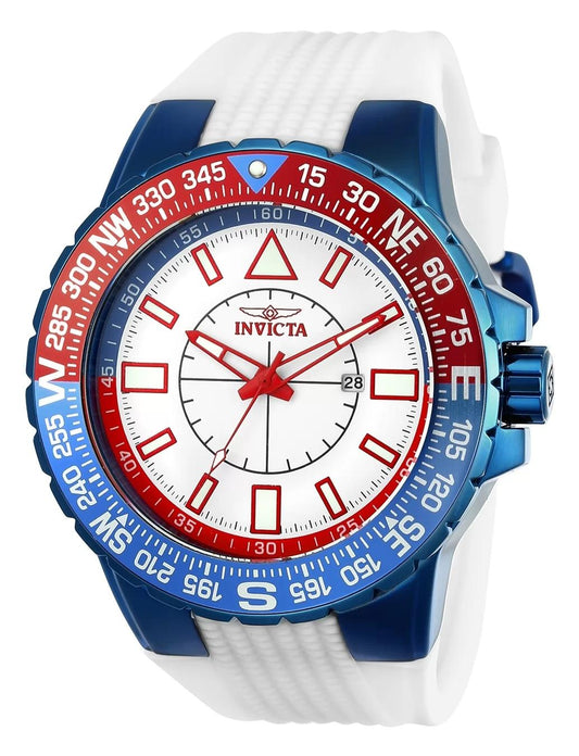 Invicta 23997 watch with white dial and silicon band