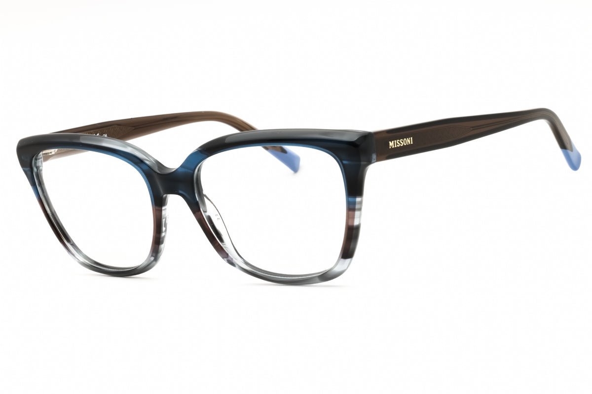 Missoni MIS 0116-03XJ 00 BLUE GREY HORN Rectangular Eyeglasses 53mm Eyeglasses