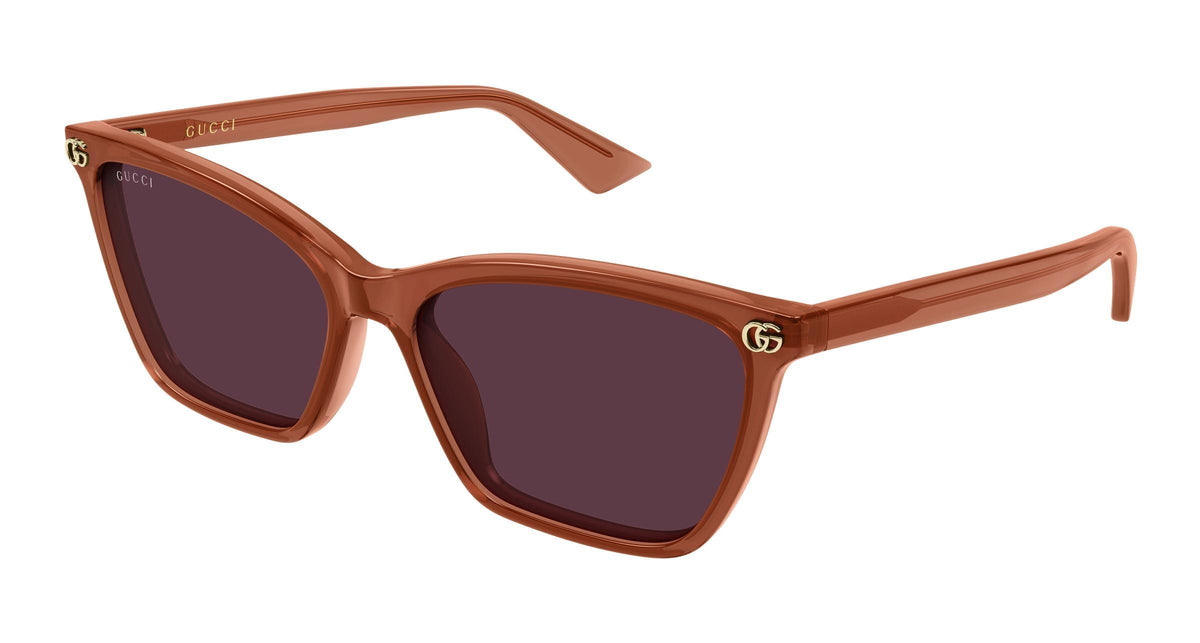 Gucci GG2111S-004 sunglasses in pink frame with orange red lenses