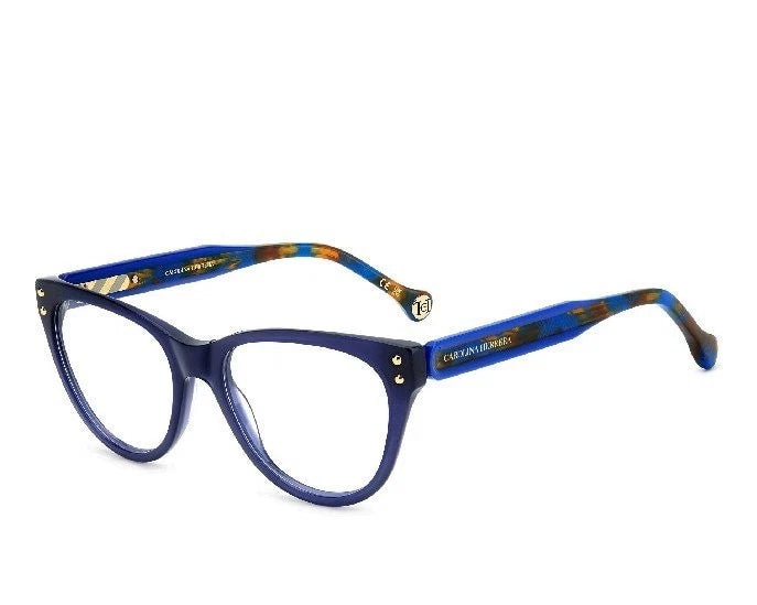 Carolina Herrera HER0256-PJP-53 Blue Rectangle Eyeglasses 53mm Eyeglasses