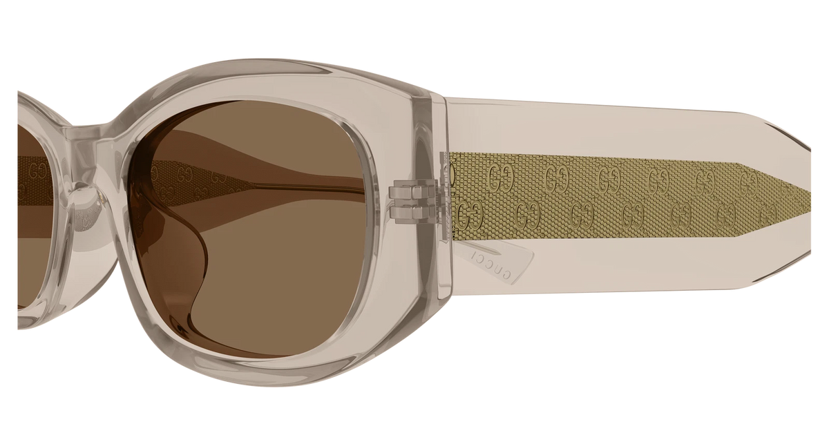 Gucci GG2068SA-003 Brown Rectangular Sunglasses 55mm Sunglasses