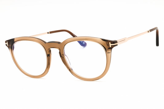 Tom Ford FT5905-B-045 Brown Round Eyeglasses 49mm