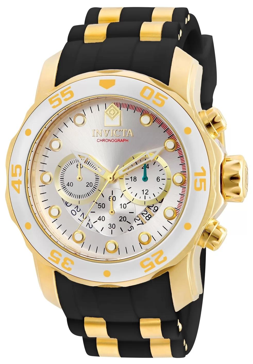 Invicta 6985 6985 Watch - Silver Dial Polyurethane/Stainless Steel Band