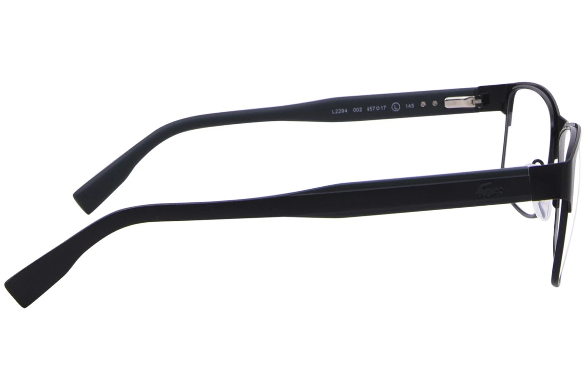 Lacoste L2294 002 Black Rectangle Eyeglasses 57mm Eyeglasses
