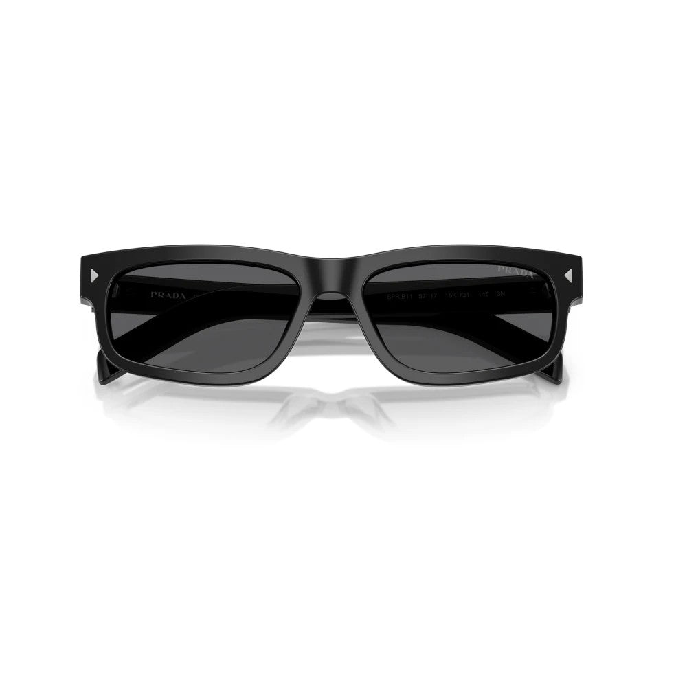 Prada 0PRB11S-16K731-55 sunglasses in black frame with gray lenses