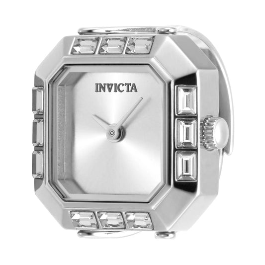 Invicta 49580 watch with silver dial and stainless steel band