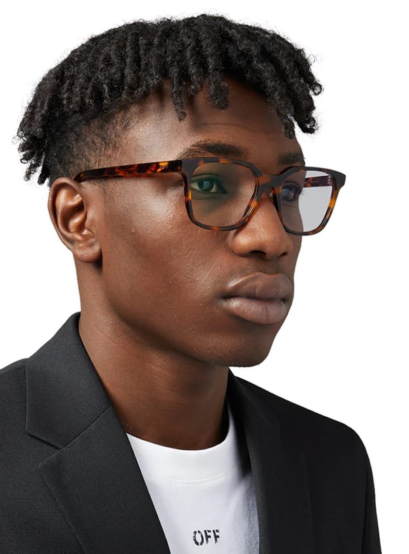 Off-White Style 38 Havana Blue Block Light 54mm New Eyeglasses