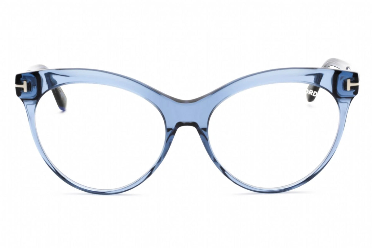 Tom Ford FT5827-B 090 Blue Rectangle Eyeglasses 55mm Eyeglasses