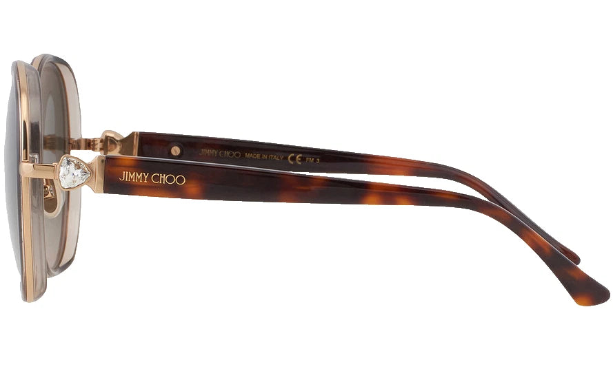 Jimmy Choo 0PAM-S-01Q-57 gold brown - brown gradient Cat Eye SUNGLASSES 57mm Sunglasses