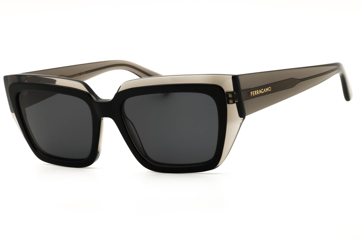 Salvatore Ferragamo SF2002S-024 TRANSPARENT GREY Rectangular Sunglasses 55mm Sunglasses
