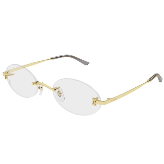 Cartier CT0594O-001 Gold Gold Oval Eyeglasses 54mm Eyeglasses