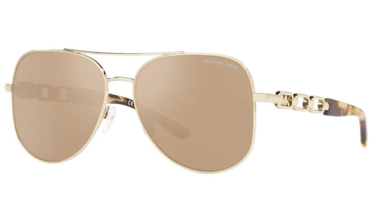 Michael Kors 0MK1121-11088H-58 Gold Round SUNGLASSES 0mm Sunglasses
