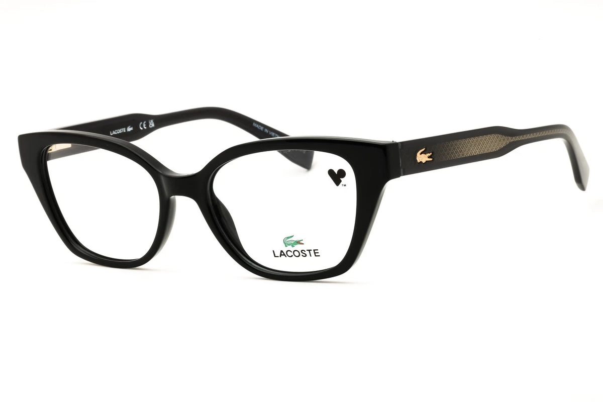 Lacoste L2983N 001 Black Rectangle Eyeglasses 53mm Eyeglasses
