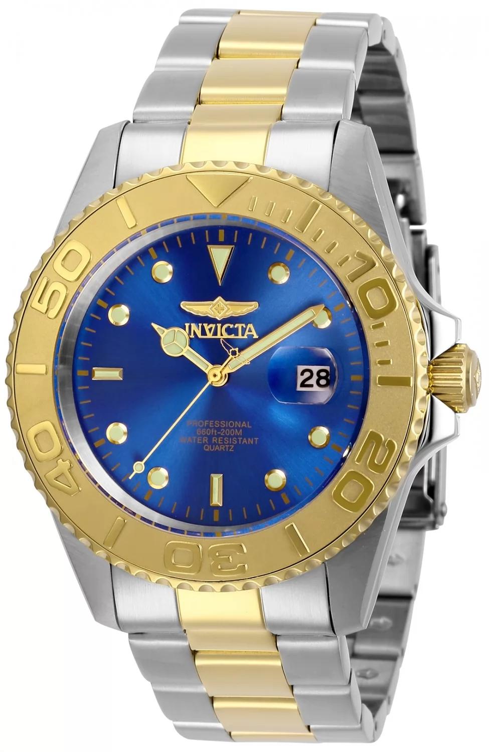 Invicta 29949 watch with blue dial and stainless steel band