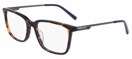 Nautica N8173-206 eyeglasses in dark tortoise frame with clear lenses