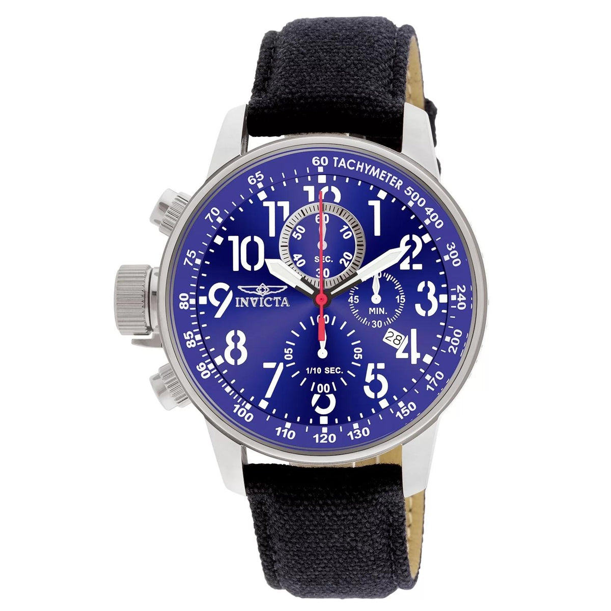 Invicta 1513 watch with blue dial and riffle band