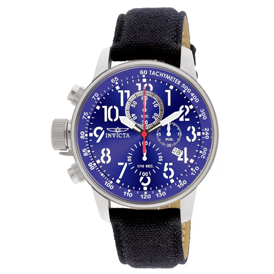 Invicta 1513 watch with blue dial and riffle band