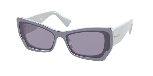 Miu Miu 0MU07XS-02T03N-60 Light Blue Round SUNGLASSES 0mm Sunglasses