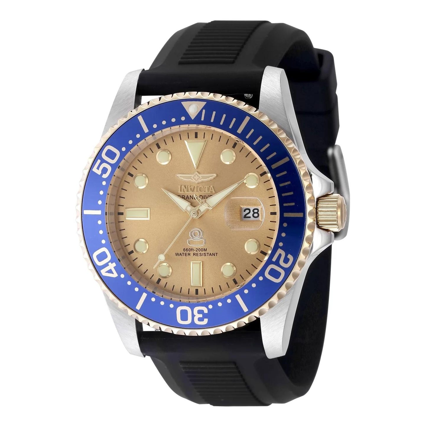 Invicta 48216 48216 Watch - Gold Dial Silicon Band