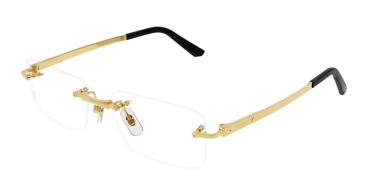 Cartier CT0511O-001 Gold Rectangular Eyeglasses 55mm Eyeglasses
