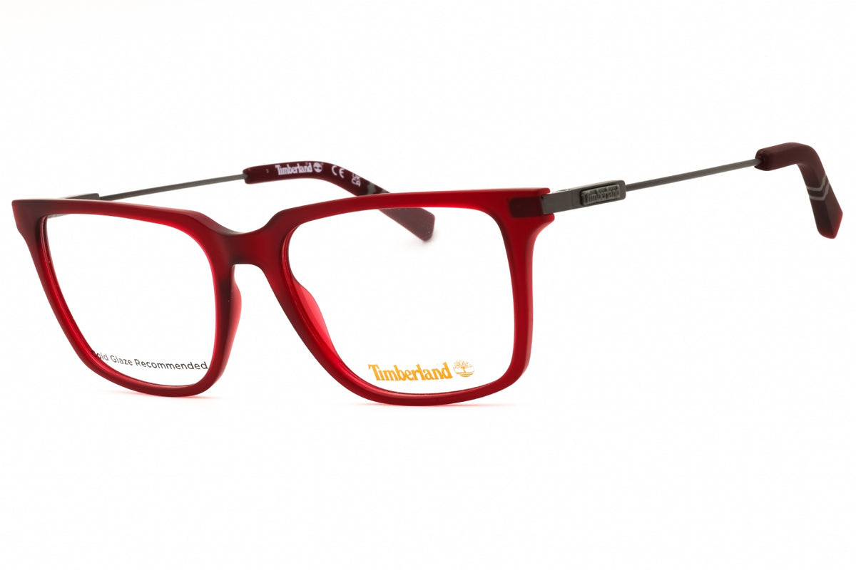 Timberland TB50016-067 matte red Rectangular Eyeglasses 55mm Eyeglasses