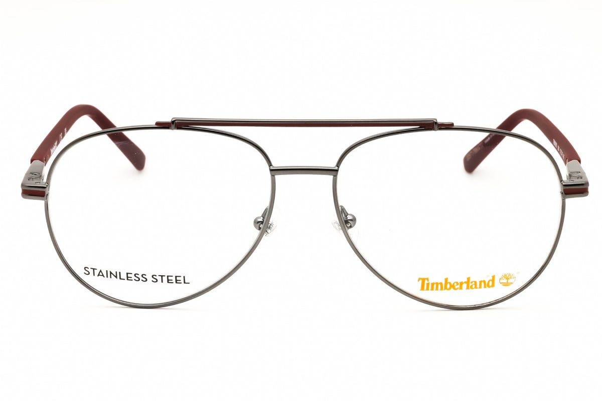 Timberland TB50050-006 shiny dark nickeltin Aviator Eyeglasses 57mm Eyeglasses