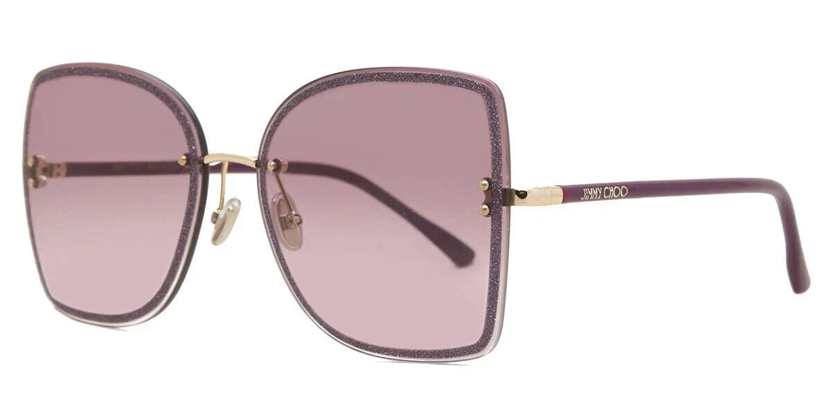 Jimmy Choo 0LETI-S-VO1-62 Pink Rectangle SUNGLASSES 0mm Sunglasses