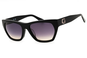 Guess GU00203-H-01B Shiny Black Rectangular Sunglasses 56mm