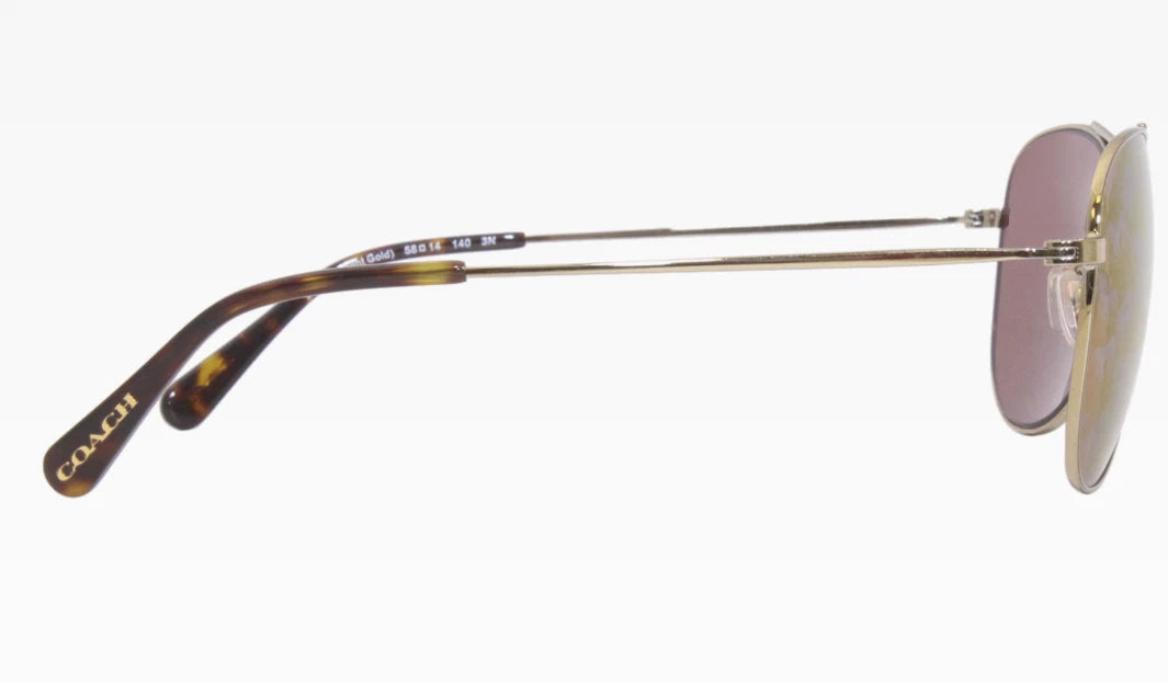 Coach 0HC7079-9005AC-58 Gold Round SUNGLASSES 0mm Sunglasses