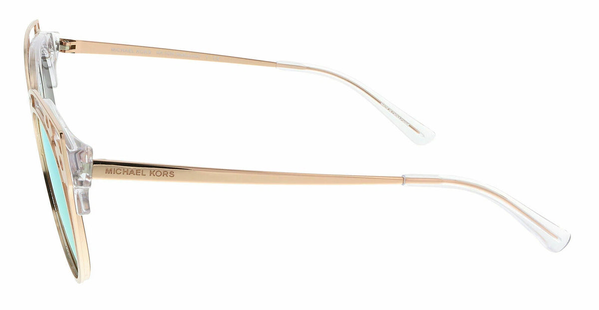 Michael Kors 0MK1038-30505A-52 Rose Gold/Clear Rectangle SUNGLASSES 56mm Sunglasses