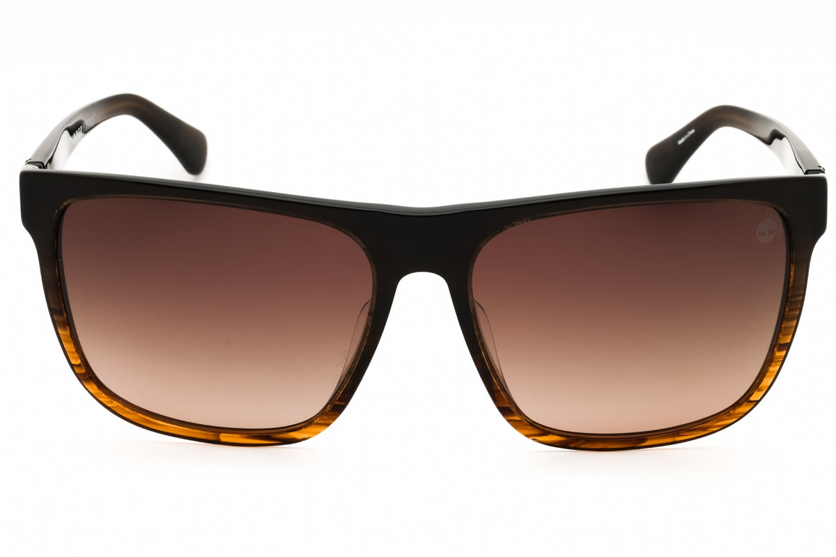 Timberland TB00054-H-50H dark brown Rectangular Sunglasses 65mm Sunglasses