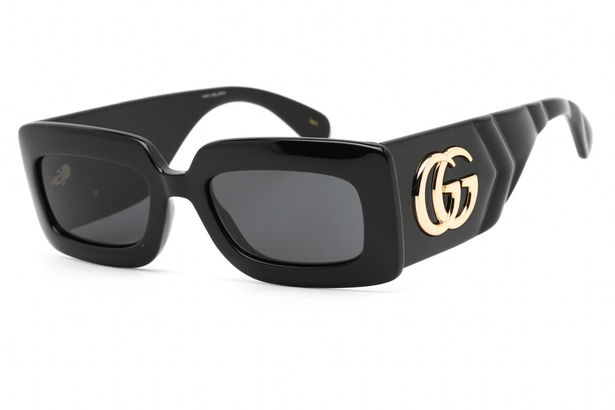 Gucci GG0811S-001 Black Rectangle Sunglasses 53mm Sunglasses