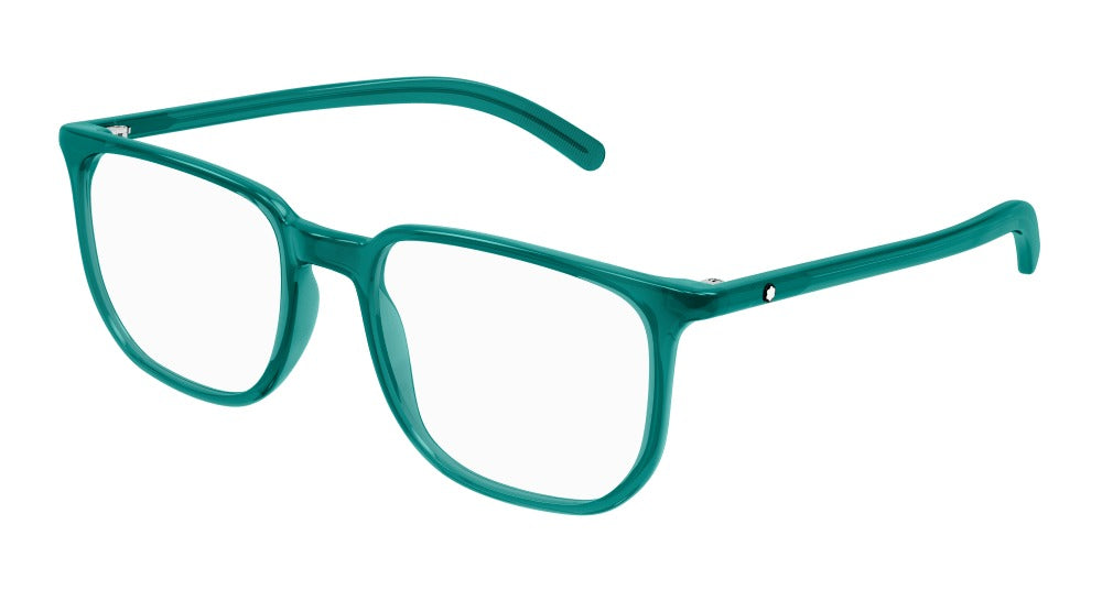 Mont Blanc MB0388o-004 eyeglasses in green frame with clear lenses