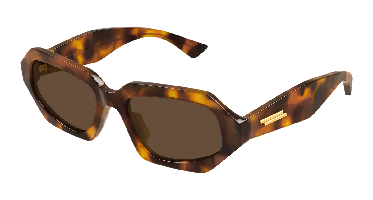 Bottega Veneta BV1502S-002-54 Brown Rectangular  54mm Sunglasses