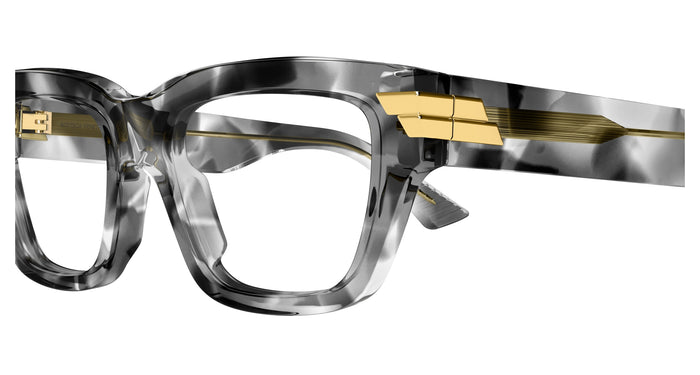 Bottega Veneta BV1190o-009 eyeglasses in havana frame with clear lenses
