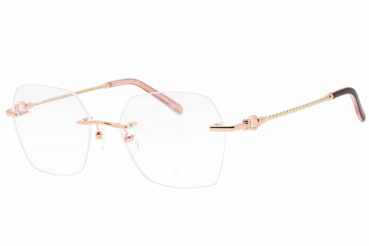 Charriol PC71069-C03 eyeglasses in shiny pink gold frame with clear lenses
