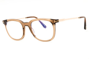 Tom Ford FT5904-B-045 shiny light brown Round Eyeglasses 50mm Eyeglasses