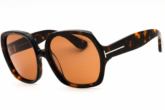 Tom Ford FT1221-52E dark havana Oversized Sunglasses 60mm