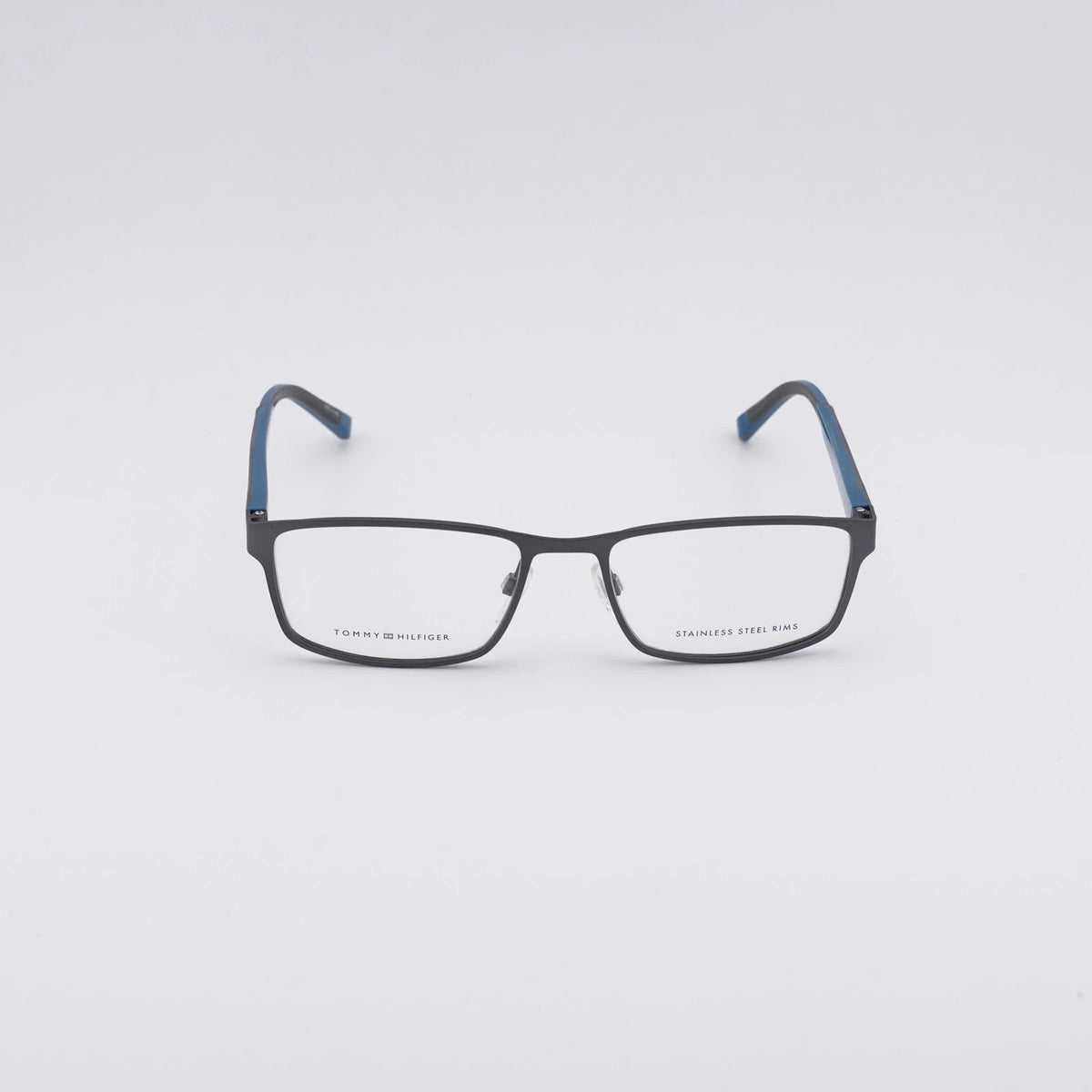 Tommy Hilfiger TH2146-R80-54 Matte Dark Ruthenium Rectangle Eyeglasses 54mm Eyeglasses
