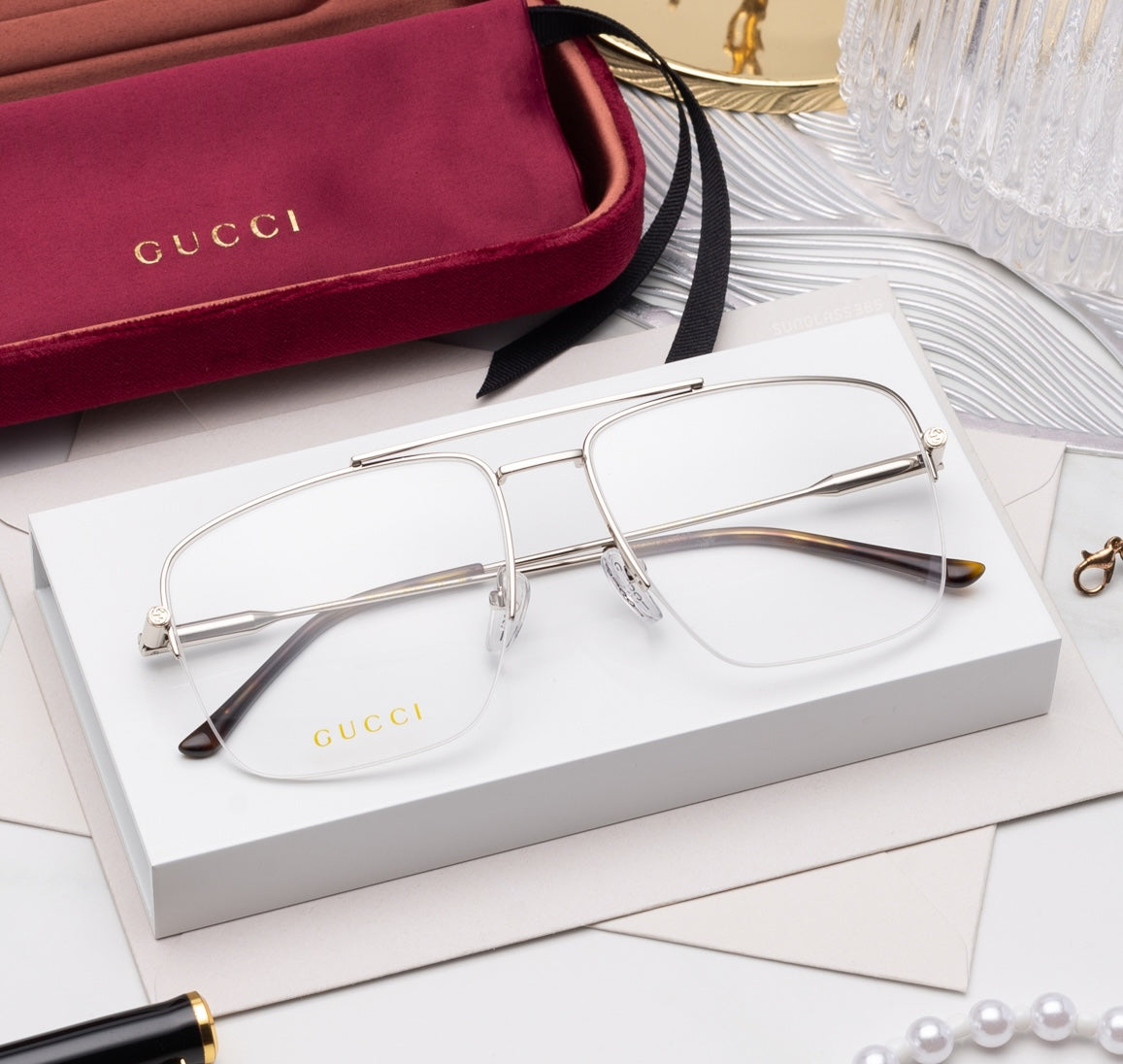 Gucci GG1415o-002 58mm New Eyeglasses