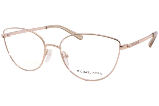 Michael-Kors 0MK3030-1108 eyeglasses in pale gold frame with clear lenses