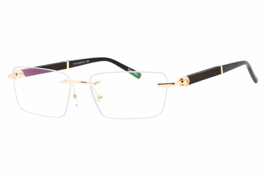 Charriol PC75109-C03 eyeglasses in shiny gold black frame with clear lenses