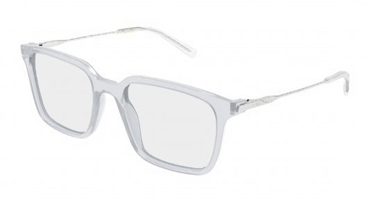 Gucci GG2252o-003 eyeglasses in grey silver frame with clear lenses