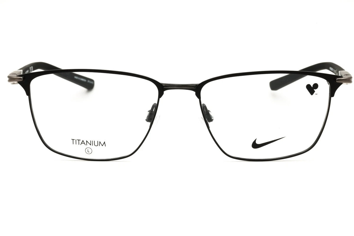 Nike NK6066N 001 Black Rectangle Eyeglasses 56mm Eyeglasses