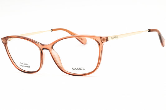 Max & Co MO5083-045 shiny light brown Cat eye Eyeglasses 56mm Eyeglasses