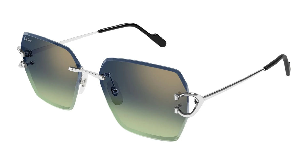 Cartier CT0466S-006 Silver Cat Eye Sunglasses 58mm Sunglasses